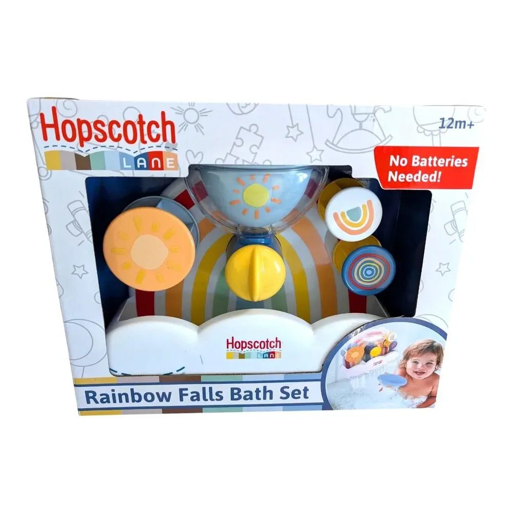 Hopscotch Lane Rainbow Falls Baby Kids Bath Water Play Time Set Learn BRAND NEW